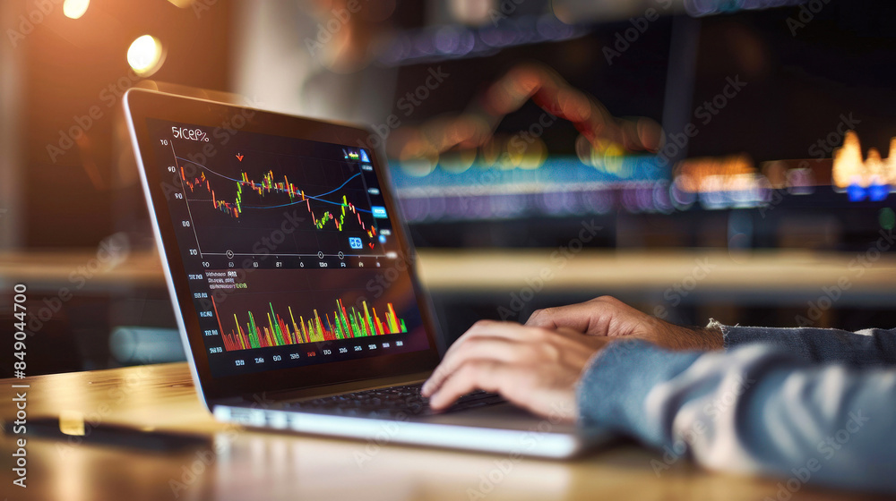 Professional working on financial graphs Professional working on financial graphs