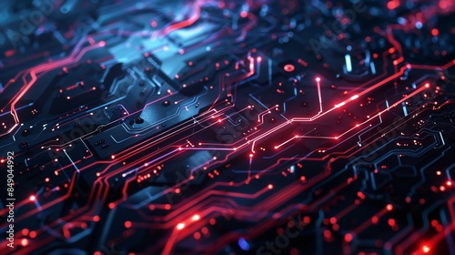 Wallpaper Mural Clean lines and sharp angles define the backdrop, adorned with sleek circuit board motifs for a modern touch. Torontodigital.ca