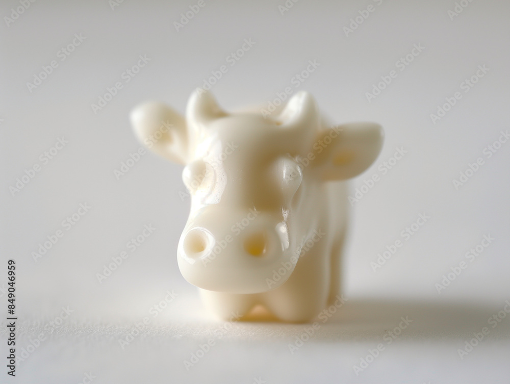 pretty glass cow isolated on white background pretty glass cow isolated on white background