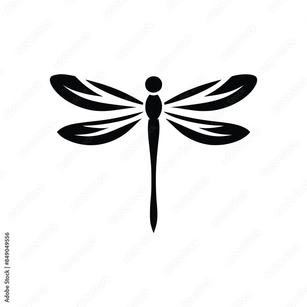 Elegant Dragonfly Logo Vector - Intricate Insect Silhouette Design Elegant Dragonfly Logo Vector - Intricate Insect Silhouette Design