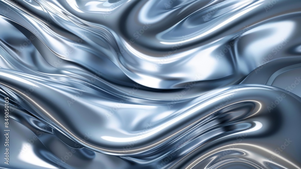 abstract Sleek metallic surface background with fluid undulations in monochromatic blue-gray tones abstract Sleek metallic surface background with fluid undulations in monochromatic blue-gray tones
