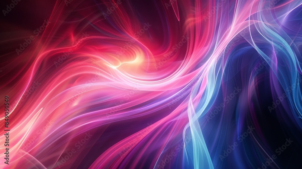 Abstract digital art with fluid swirls in metallic blue, purple, and pink Abstract digital art with fluid swirls in metallic blue, purple, and pink