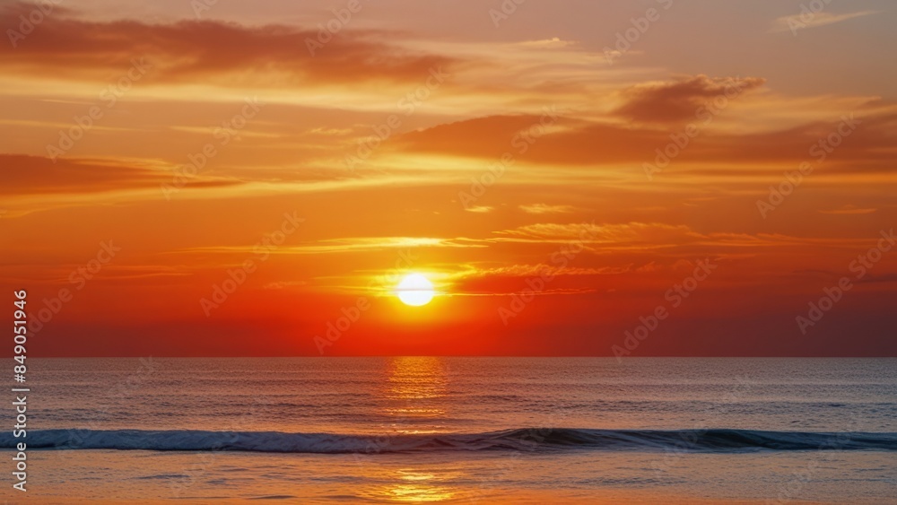 Fototapeta premium Great sunset horizon over the ocean