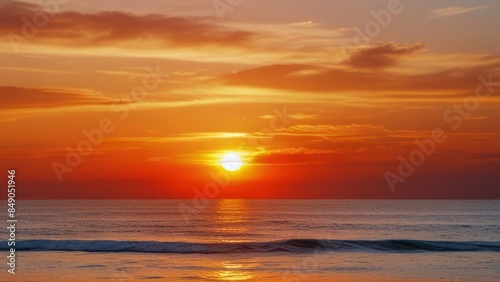 Great sunset horizon over the ocean
