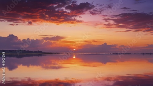 Great sunset horizon over the ocean