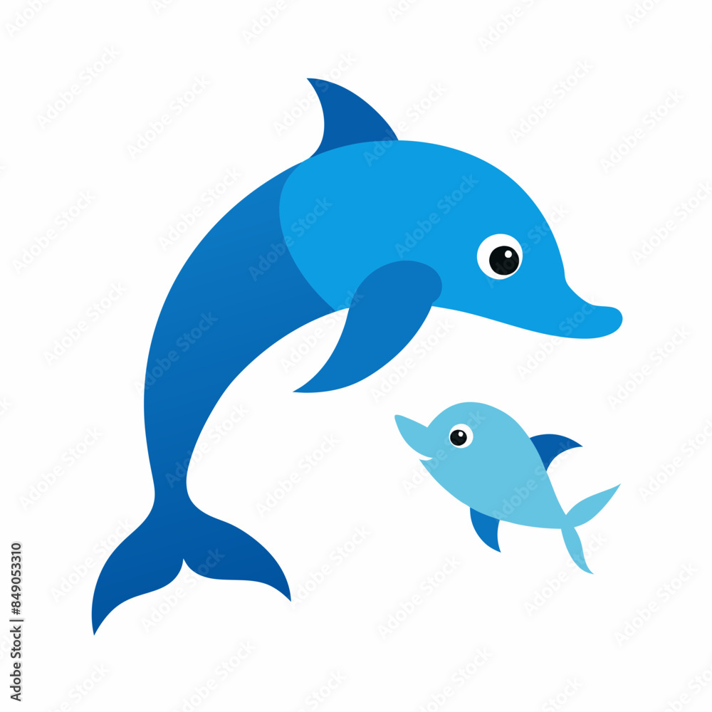 Obraz premium dolphin isolated on white background