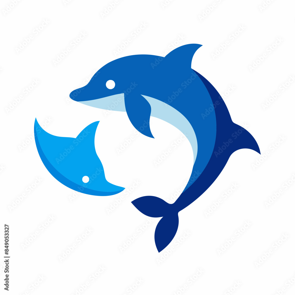 Fototapeta premium dolphin isolated on white