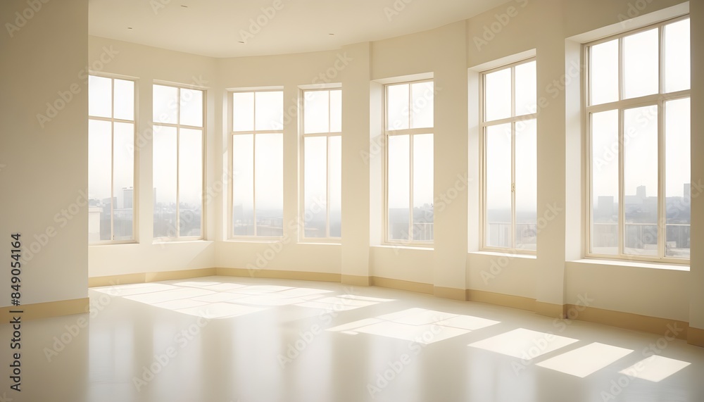 Fototapeta premium white and gold theme modern interior