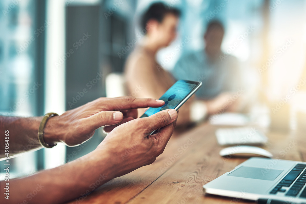 Business, hands and man with smartphone, typing and financial advisor with online reading, investment and connection. Closeup, person or trading with cellphone, digital app or accounting with texting Business, hands and man with smartphone, typing and financial advisor with online reading, investment and connection. Closeup, person or trading with cellphone, digital app or accounting with texting