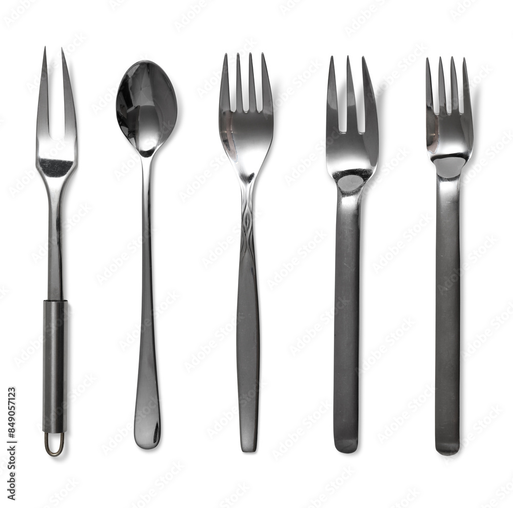 kitchen forks and spoon on white background kitchen forks and spoon on white background