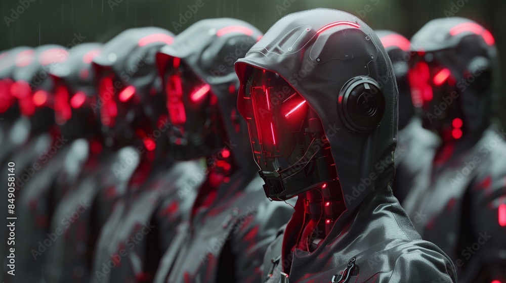 zombieclaw: the ai botnet nobody is talking about | by... Group faceless cyborgs wearing black cloaks glowing red eyes botnet ...