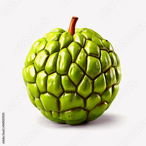 Sugar apple fruit white background