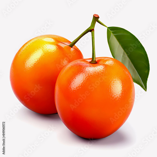 Two African cherry with white background