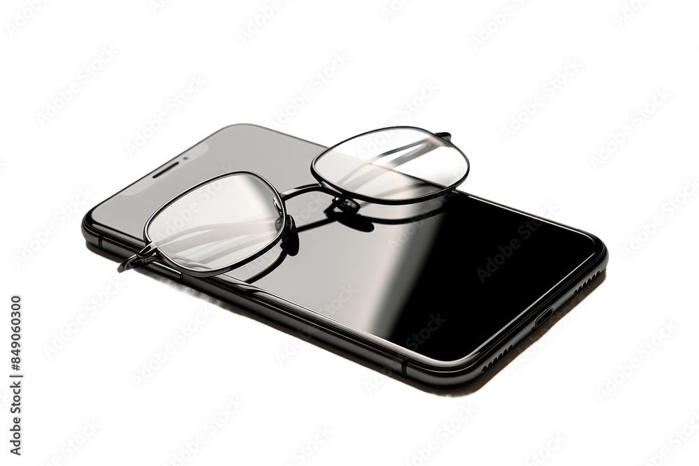 Vision Connection: The Meeting of Glasses and Technology on a Clear PNG or White Background. Vision Connection: The Meeting of Glasses and Technology on a Clear PNG or White Background.