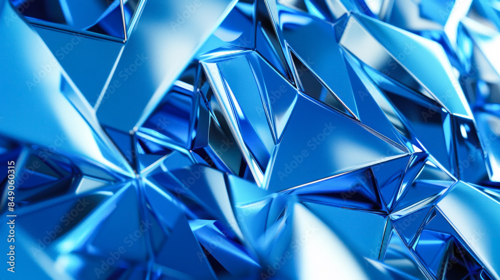 Close-up of blue geometric shapes Close-up of blue geometric shapes