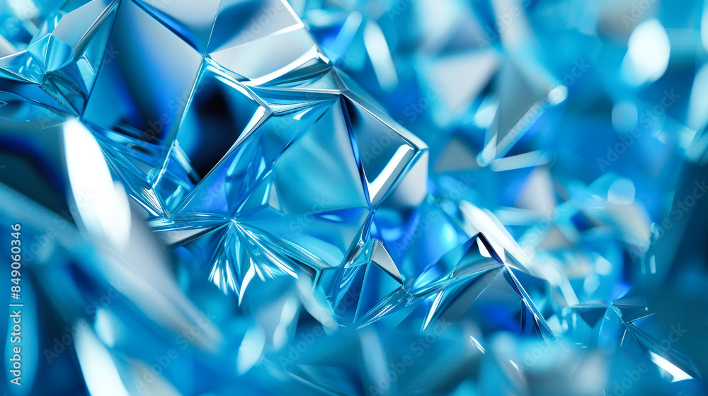 Detailed view of blue geometric pattern Detailed view of blue geometric pattern