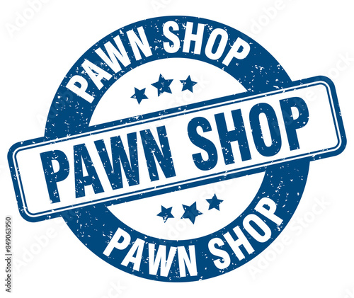 pawn shop stamp. pawn shop label. round grunge sign