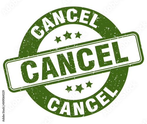 cancel stamp. cancel label. round grunge sign