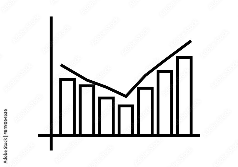 Icono negro de gráfico de una empresa Icono negro de gráfico de una empresa