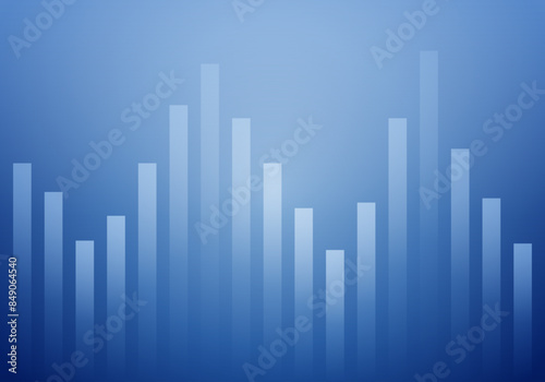 Fondo de gráfico de negocios azul en fondo azul