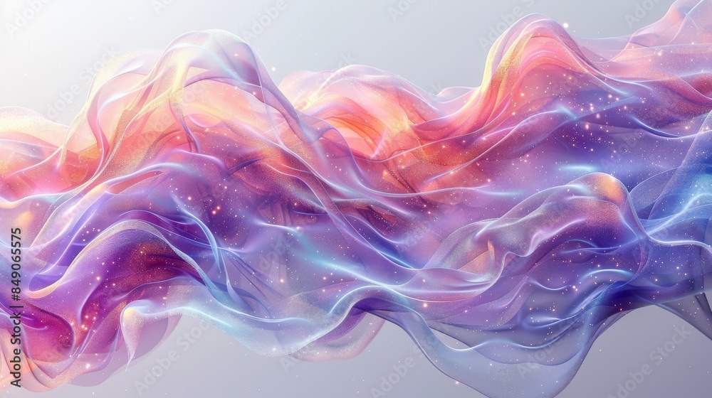 A digitally rendered image of abstract fabric in purple and pink hues, with a starry, celestial feel to it A digitally rendered image of abstract fabric in purple and pink hues, with a starry, celestial feel to it
