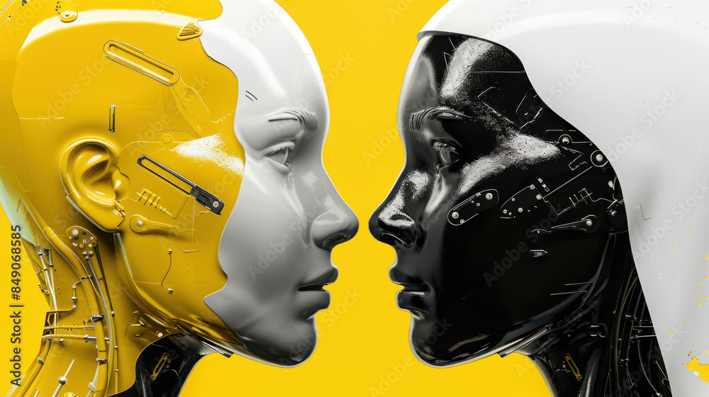 Yellow crash test dummy torso and head Yellow crash test dummy torso and head