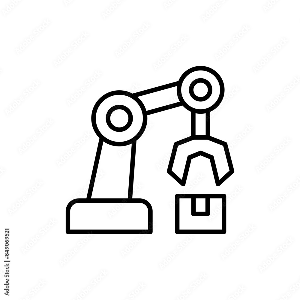 Robotic hand outline icons, minimalist vector illustration ,simple transparent graphic element .Isolated on white background Robotic hand outline icons, minimalist vector illustration ,simple transparent graphic element .Isolated on white background
