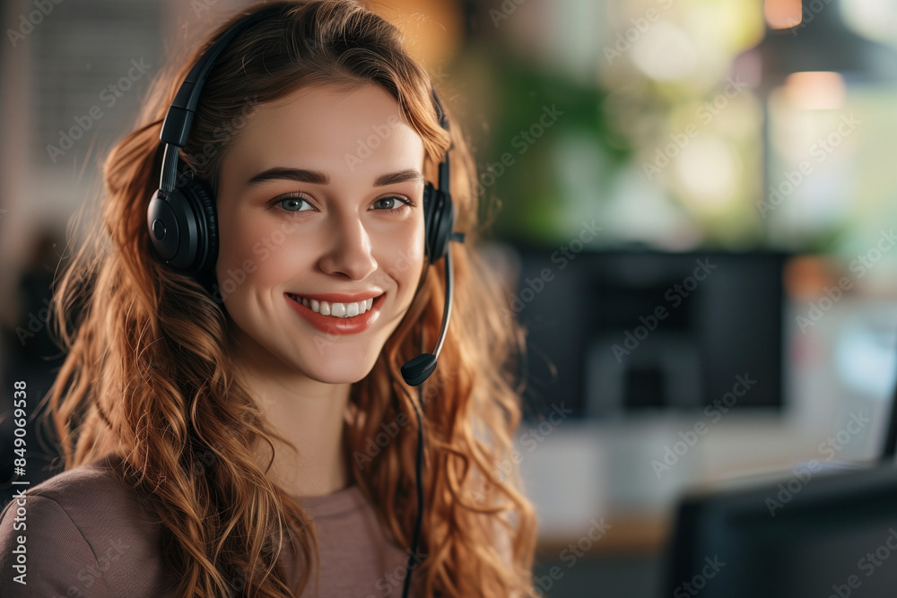 Customer service woman with headset
Customer service woman with headset