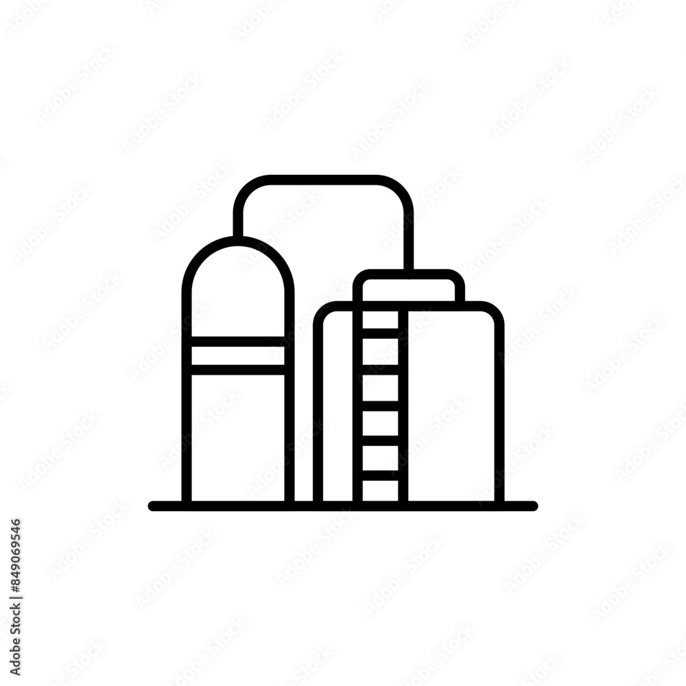 Oil tank outline icons, minimalist vector illustration ,simple transparent graphic element .Isolated on white background Oil tank outline icons, minimalist vector illustration ,simple transparent graphic element .Isolated on white background