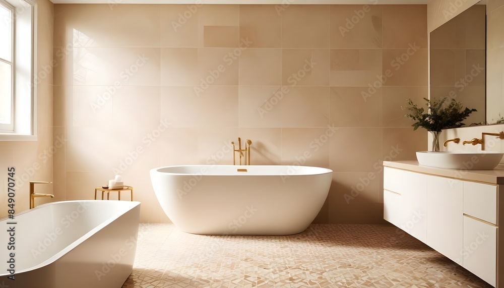 white and gold theme modern interior