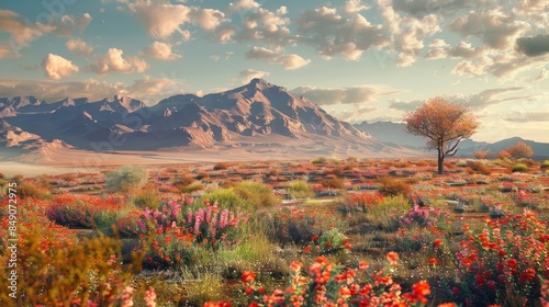 Blooms in the Namaqualand desert of South Africa photo