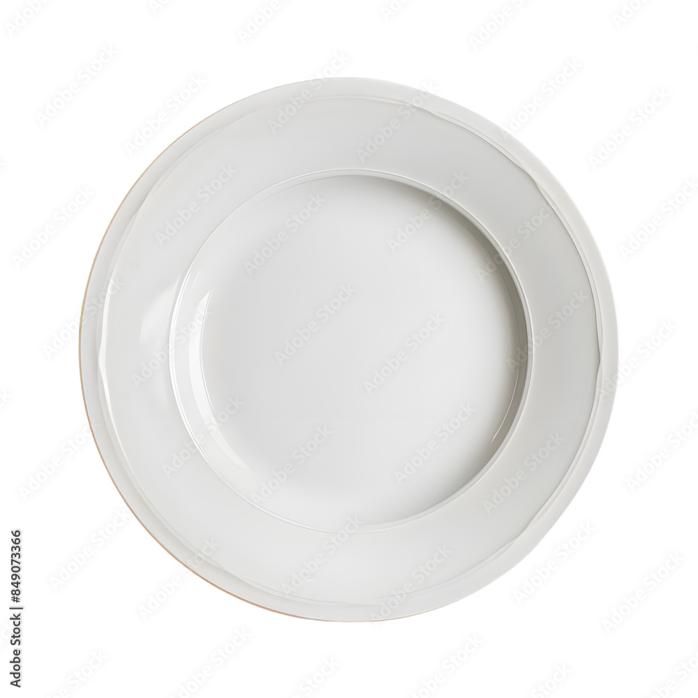 White plate isolated on transparent background White plate isolated on transparent background