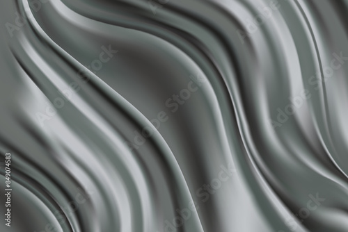 3d silk, satin vector gradient illustration., luxury chrome wallpaper cloth texture background. photo