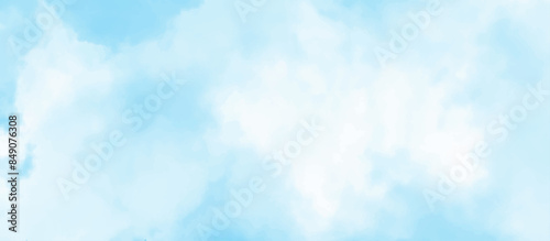  Blue sky with cloud .Beautiful blue sky with white clouds .bright cloud cover in the sun calm clear winter air background .gradient light white background.