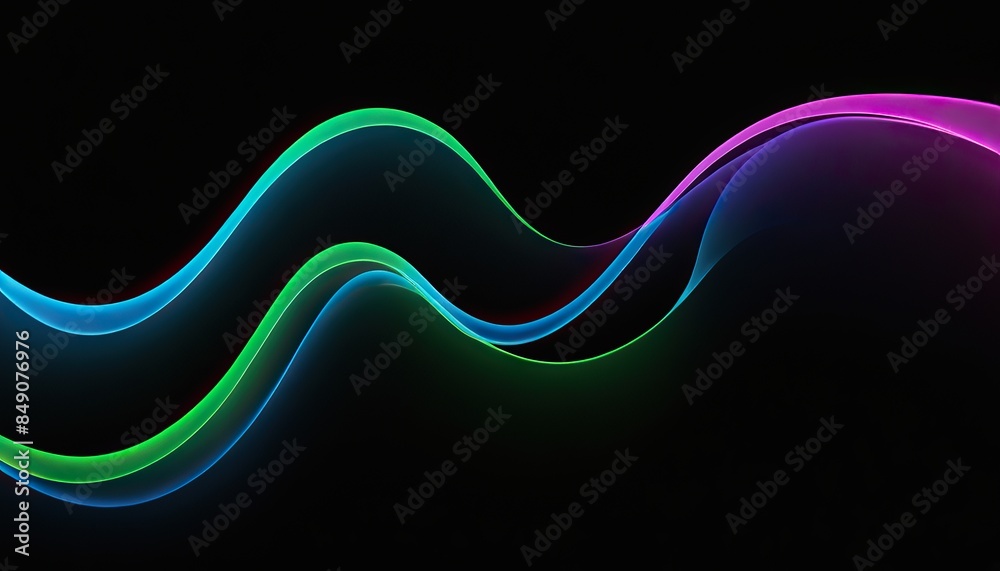 abstract blue and green pink wave background