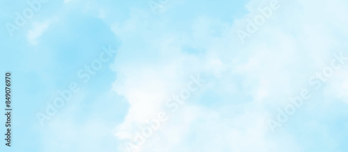  Blue sky with cloud .Beautiful blue sky with white clouds .bright cloud cover in the sun calm clear winter air background .gradient light white background.