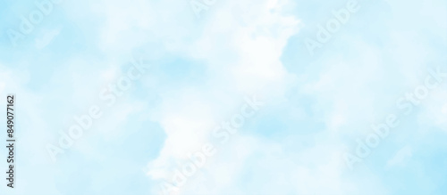  Blue sky with cloud .Beautiful blue sky with white clouds .bright cloud cover in the sun calm clear winter air background .gradient light white background.