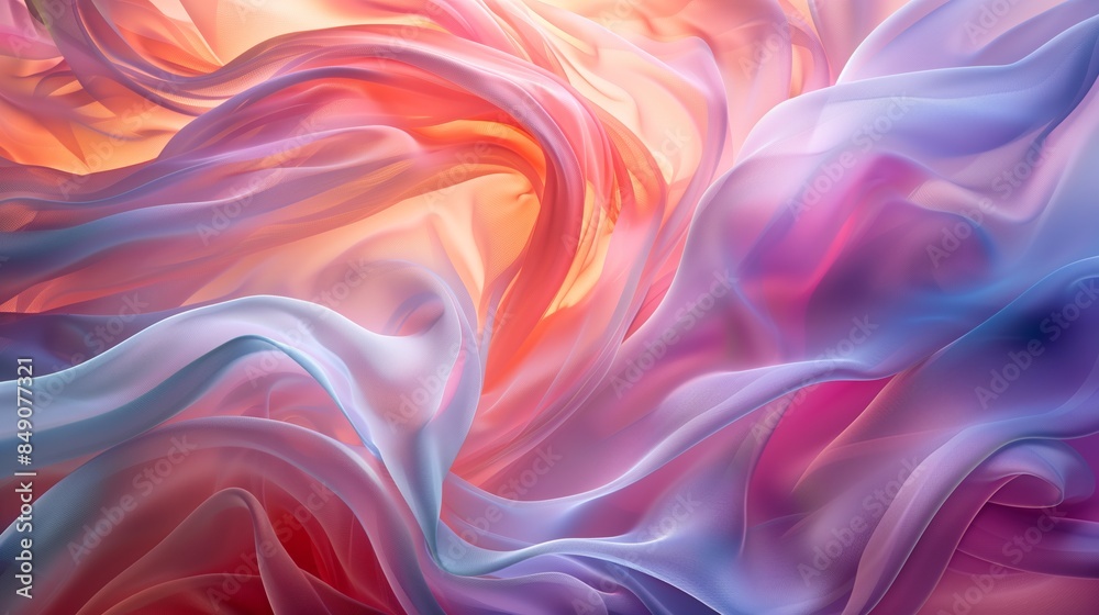 Abstract Colorful Flowing Fabric Background with Soft Gradient Hues of Pink, Purple, and Orange Creating a Dreamy and Ethereal Atmosphere Perfect for Design, Art, and Creative Projects Abstract Colorful Flowing Fabric Background with Soft Gradient Hues of Pink, Purple, and Orange Creating a Dreamy and Ethereal Atmosphere Perfect for Design, Art, and Creative Projects