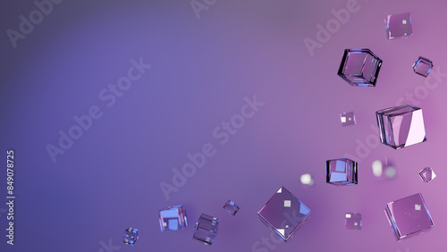 Background with glass cubes