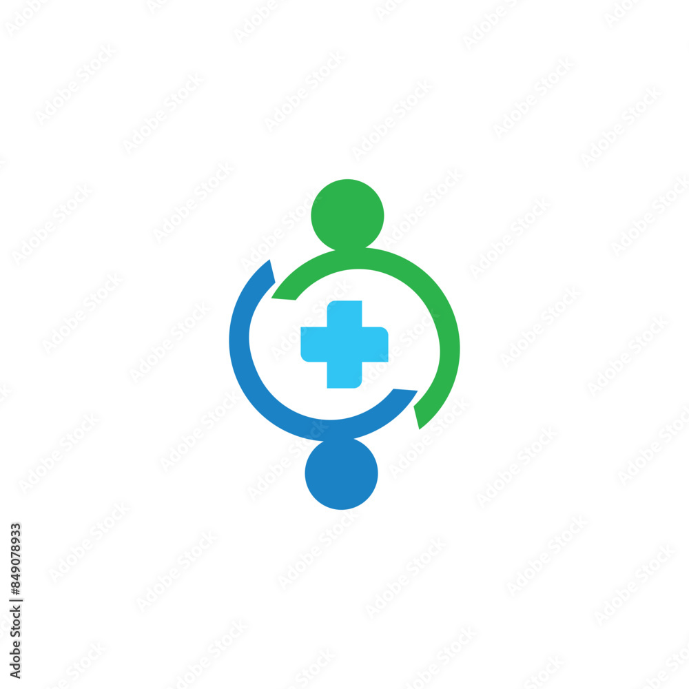 Health medical logo, template icon design Health medical logo, template icon design