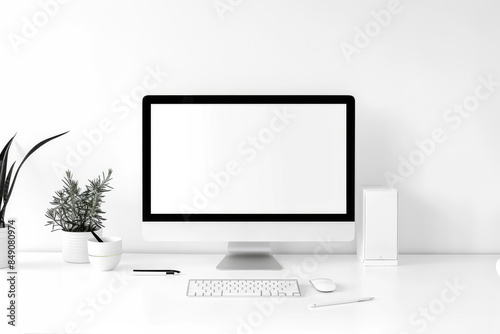 A white minimalistic comput...