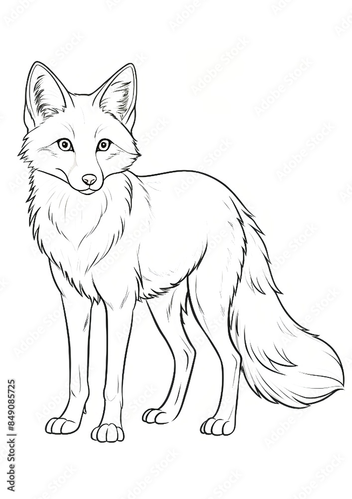 Obraz premium Coloring page from the Zoo Animal series - Foxe