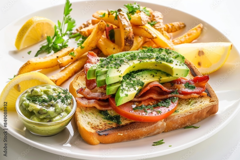 Avocado BLT, Frites, and Avocado Pudding Exquisite Meal Avocado BLT, Frites, and Avocado Pudding Exquisite Meal