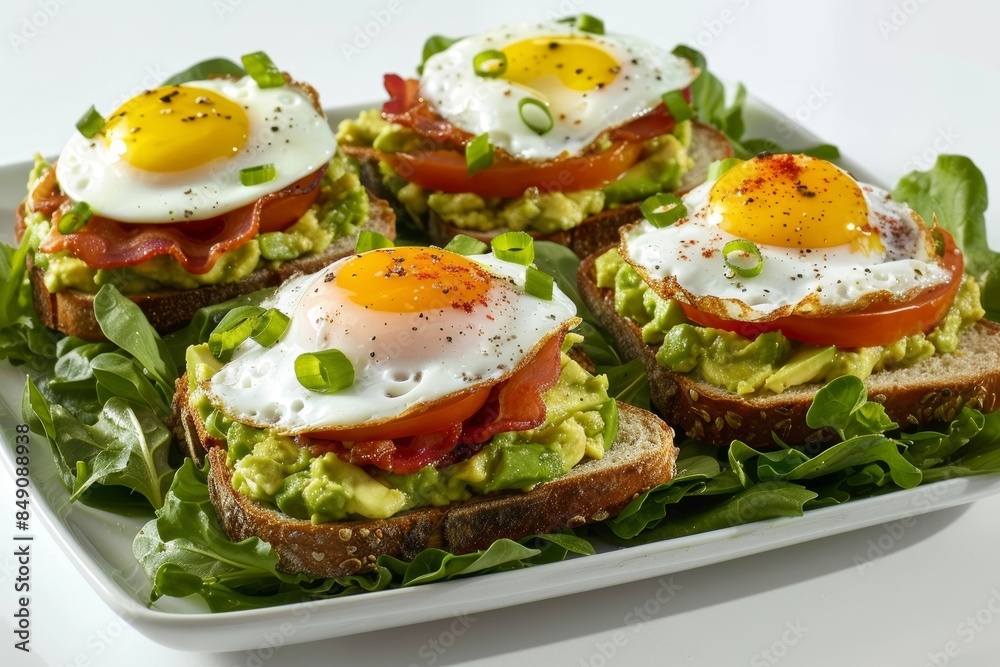 Perfectly Seasoned Avocado BLT Toasts with Fried Egg Perfectly Seasoned Avocado BLT Toasts with Fried Egg