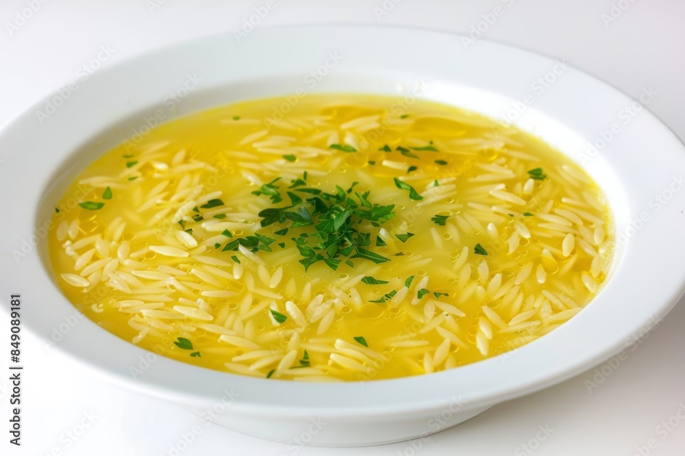 Tasty Avgolemono Soup with Orzo and Fresh Parsley Tasty Avgolemono Soup with Orzo and Fresh Parsley