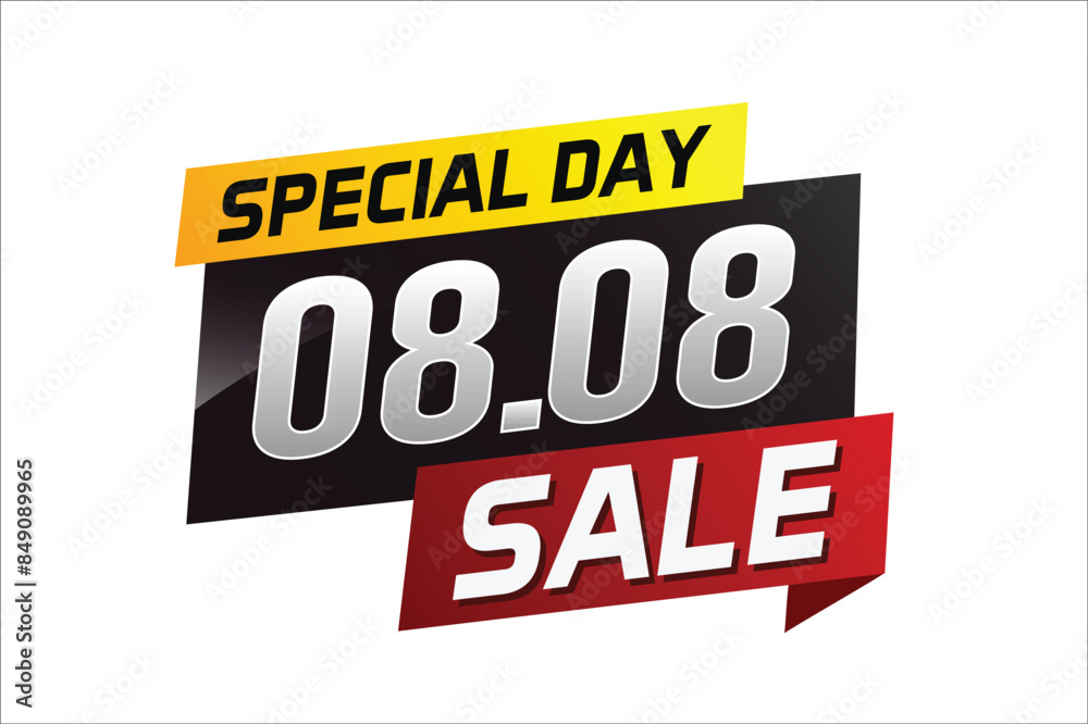 8.8 Special day sale word concept vector illustration with ribbon and 3d style for use landing page, template, ui, web, mobile app, poster, banner, flyer, background, gift card, coupon
8.8 Special day sale word concept vector illustration with ribbon and 3d style for use landing page, template, ui, web, mobile app, poster, banner, flyer, background, gift card, coupon