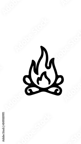 fuego fogata, vector 