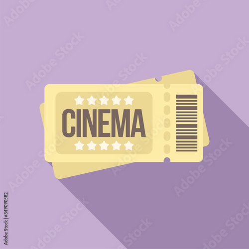 Two yellow cinema tickets laying on top of each other, casting a shadow