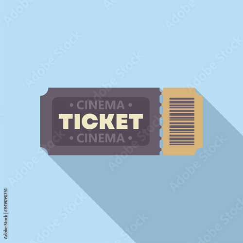 Cinema ticket admitting one person with a barcode showing