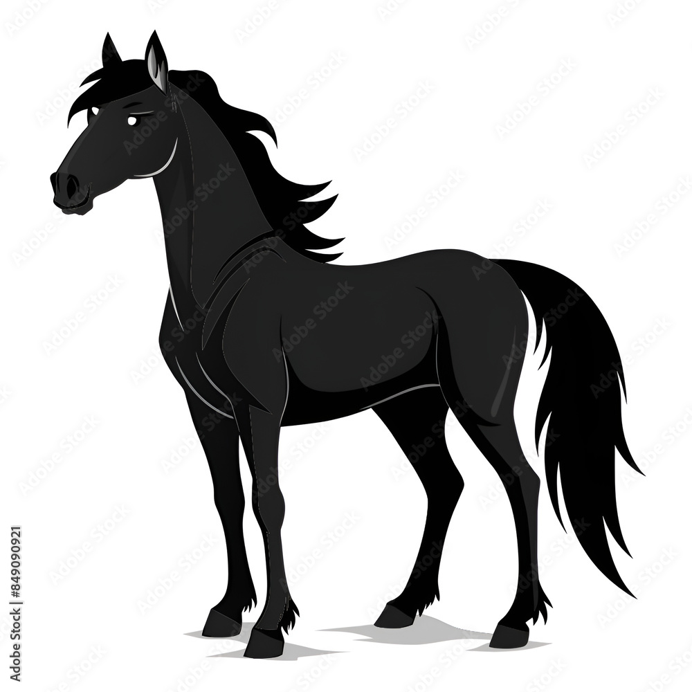 Obraz premium horse silhouette isolated on white